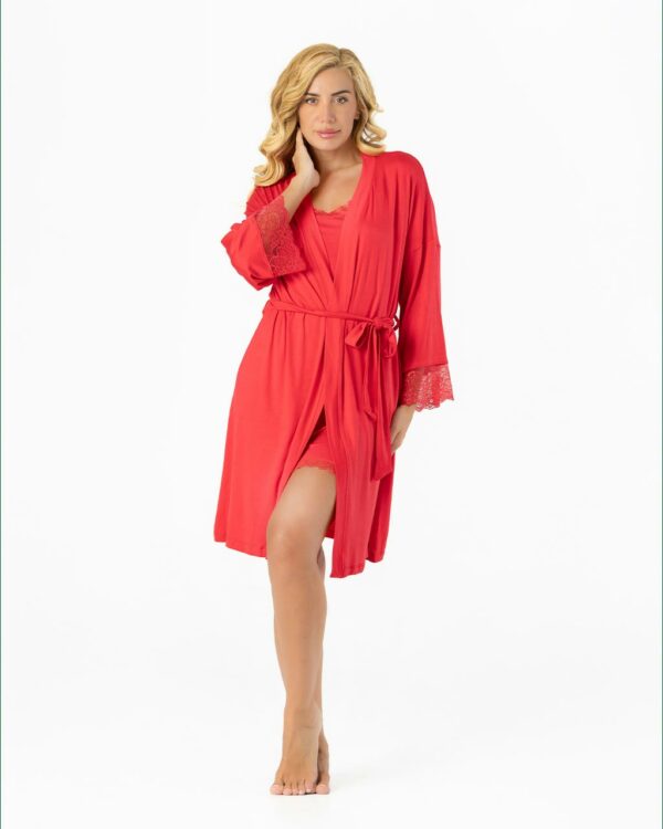 Ženski Bademantil Adele - Crvena, M
