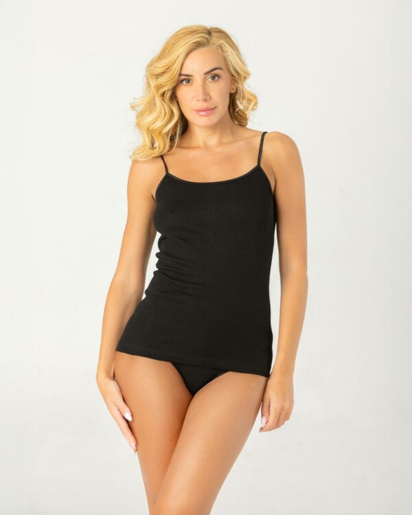 Majica na bretele Lena - Crna, M